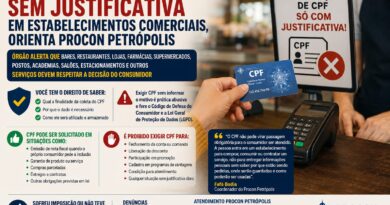 Procon Petrópolis alerta comércio sobre exigência indevida de CPF e reforça direitos do consumidor
