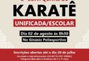 Quatis abre inscrições gratuitas para a 2ª Copa de Karatê Unificada/Escolar