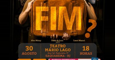 Comédia “Fim?” chega ao Teatro Municipal Mário Lago, em Saquarema, neste domingo